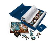 Lade das Bild in den Galerie-Viewer, DAVICI Holzpuzzle - Jongleure der Welten - Exklusives Holzpuzzle - 210 Teile - Magnetische Geschenkbox