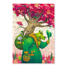 Lade das Bild in den Galerie-Viewer, DAVICI Exklusive Holzpuzzle Kids - Der grüne Bär - 80Teile - Geschenke für jeden Anlass