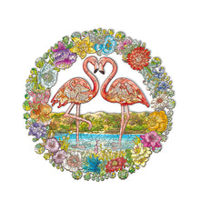 Lade das Bild in den Galerie-Viewer, DAVICI Exklusive Holzpuzzle - Flamingo - 130 Teile - Geschenkbox