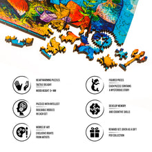 Lade das Bild in den Galerie-Viewer, DAVICI Exklusive Holzpuzzle - Der kleine Prinz - 180 Teile - Box mit Magnetverschluss