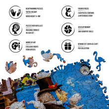 Lade das Bild in den Galerie-Viewer, DAVICI Exklusive Holzpuzzle - Die verrückte Tee-Party - 350 Teile - Geschenkbox mit Magnetverschluss