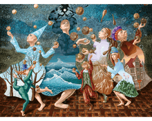 Lade das Bild in den Galerie-Viewer, DAVICI Holzpuzzle - Jongleure der Welten - Exklusives Holzpuzzle - 210 Teile - Magnetische Geschenkbox