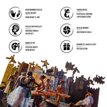 Lade das Bild in den Galerie-Viewer, DAVICI Exklusive Holzpuzzle - Hinter den Kulissen - 190 Teile - Box mit Magnetverschluss