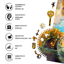 Lade das Bild in den Galerie-Viewer, DAVICI Exklusive Holzpuzzle - Der Uhrmacher - 400 Teile - Geschenkbox mit Magnetverschluss