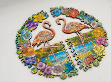 Lade das Bild in den Galerie-Viewer, DAVICI Exklusive Holzpuzzle - Flamingo - 130 Teile - Geschenkbox