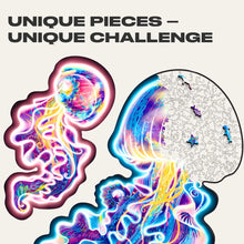 Lade das Bild in den Galerie-Viewer, UNIDRAGON Holzpuzzle - Quallen 3in1 Puzzle - Das Original!