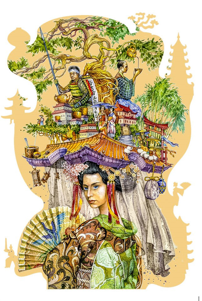 DAVICI Exklusive Holzpuzzle - Japan - 195 Teile - Geschenkbox mit Magn ...