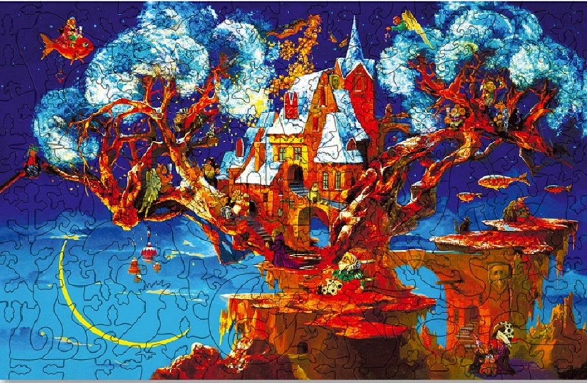 DAVICI Puzzle 201306 – Einzigartiges Holzpuzzle Mit Detailreichen, Geformten Teilen