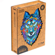 Lade das Bild in den Galerie-Viewer, UNIDRAGON Holzpuzzle - Das Original! - Wolf - Geschenkbox