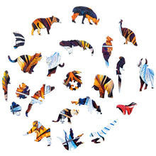 Lade das Bild in den Galerie-Viewer, UNIDRAGON Holzpuzzle - Tiger - Das Original! - Geschenkbox