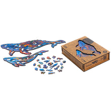 Lade das Bild in den Galerie-Viewer, Puzzle aus Holz Erwachsene - UNIDRAGON - Das Original! - Wale - Geschenkbox