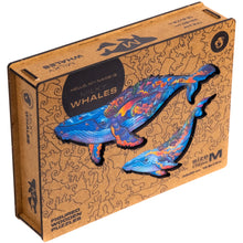 Lade das Bild in den Galerie-Viewer, Puzzle aus Holz Erwachsene - UNIDRAGON - Das Original! - Wale - Geschenkbox