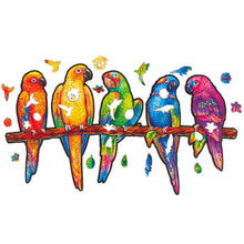 Lade das Bild in den Galerie-Viewer, UNIDRAGON Holzpuzzle - Das Original! - Papageien - Geschenkbox