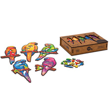 Lade das Bild in den Galerie-Viewer, UNIDRAGON Holzpuzzle - Das Original! - Papageien - Geschenkbox