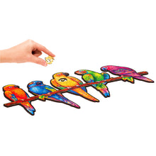 Lade das Bild in den Galerie-Viewer, UNIDRAGON Holzpuzzle - Das Original! - Papageien - Geschenkbox