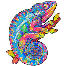 Lade das Bild in den Galerie-Viewer, UNIDRAGON Holzpuzzle - Chameleon - Geschenkbox
