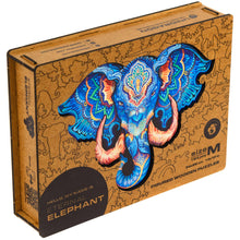 Lade das Bild in den Galerie-Viewer, UNIDRAGON Holzpuzzle - Das Original! - Ewiger Elefant - Geschenkbox
