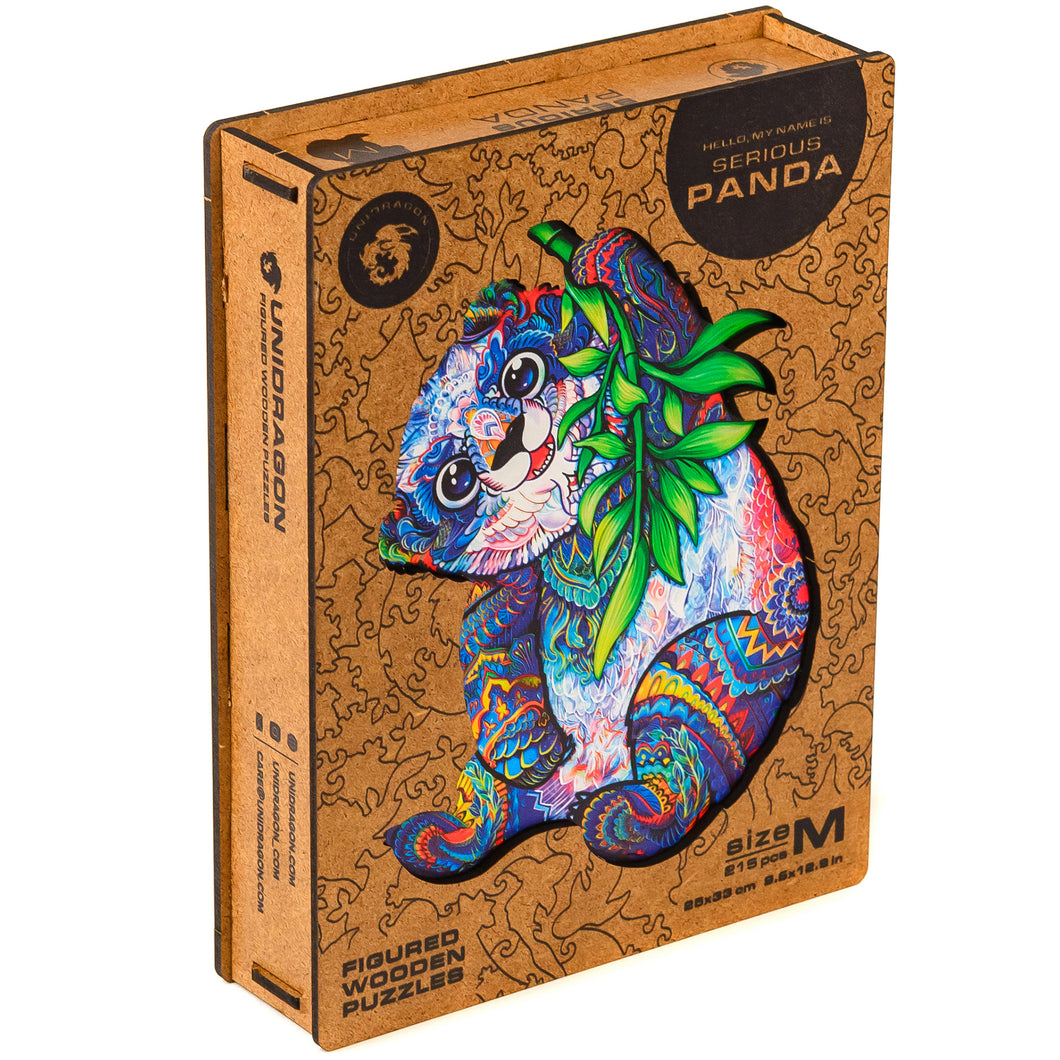 UNIDRAGON Holzpuzzle - Das Original! - Panda - Geschenkbox